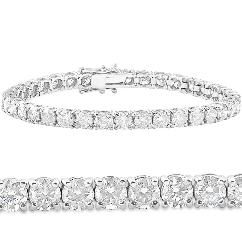 retro-style charm bracelet-13 ct Diamond Tennis Bracelet 14k White Gold 7"