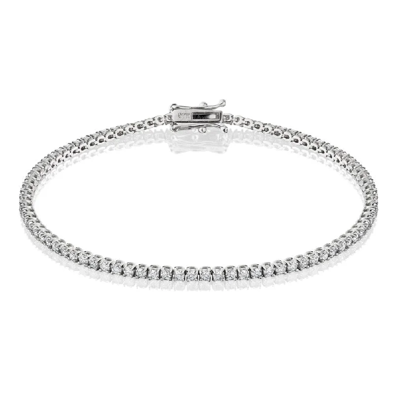 gothic topaz bracelet-14k White Gold 2ct TDW Diamond Tennis Bracelet