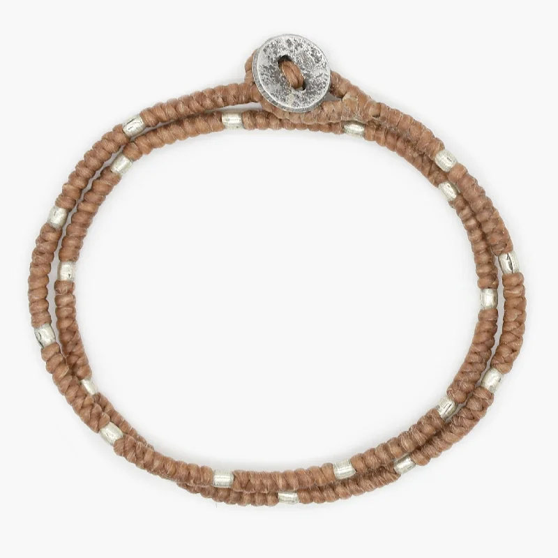 extravagant statement bracelet-3mm "Jalisco" Braided Bracelet (Light Brown)