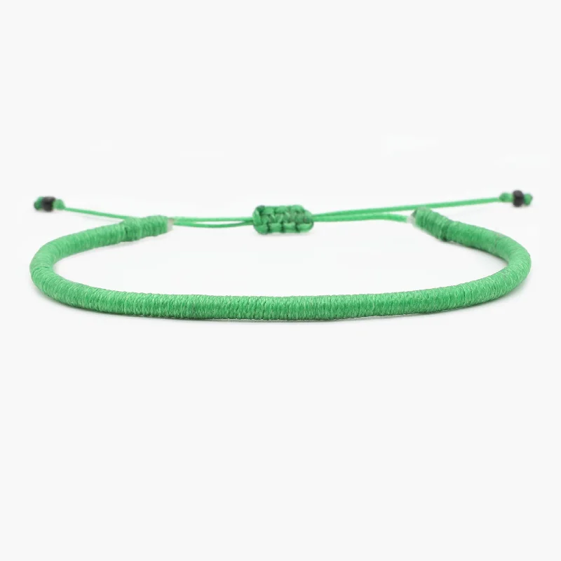 seven-gem link bracelet-Braided Cape Town Bracelet (Mint Green)