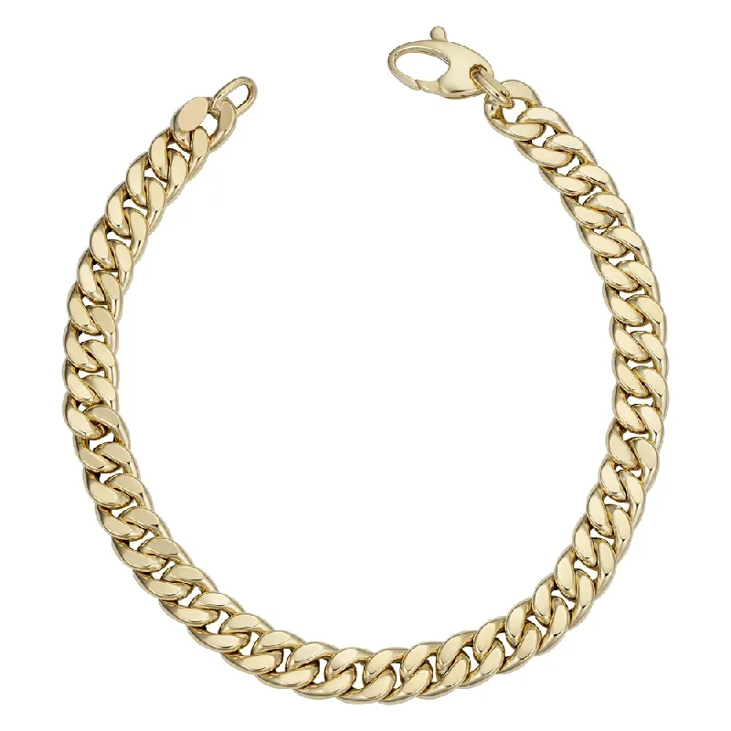 sprig charm bracelet-Fremada Italian 14k Yellow Gold Curb Link Bracelet (6 millimeters wide x 8.5 inches long)