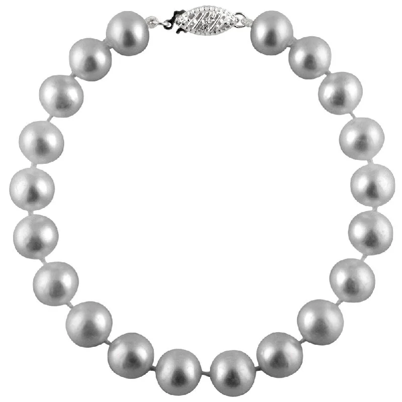 bronze promise bracelet-Freshwater Pearl Bracelet (8 mm) - White