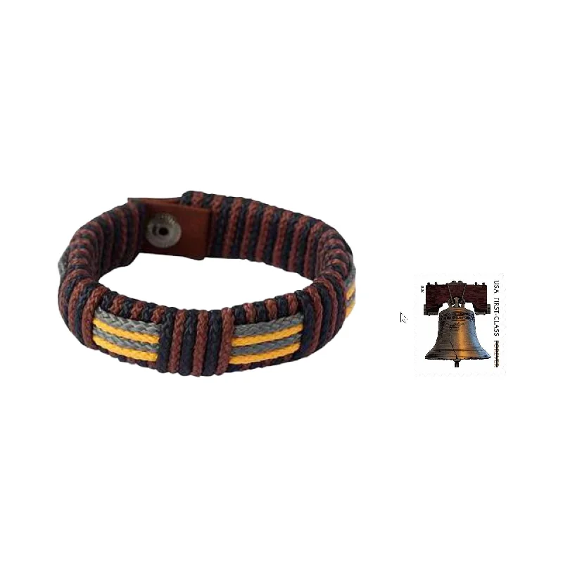 extravagant statement bracelet-Men's Wristband Bracelet, 'Song of Africa' (Ghana)