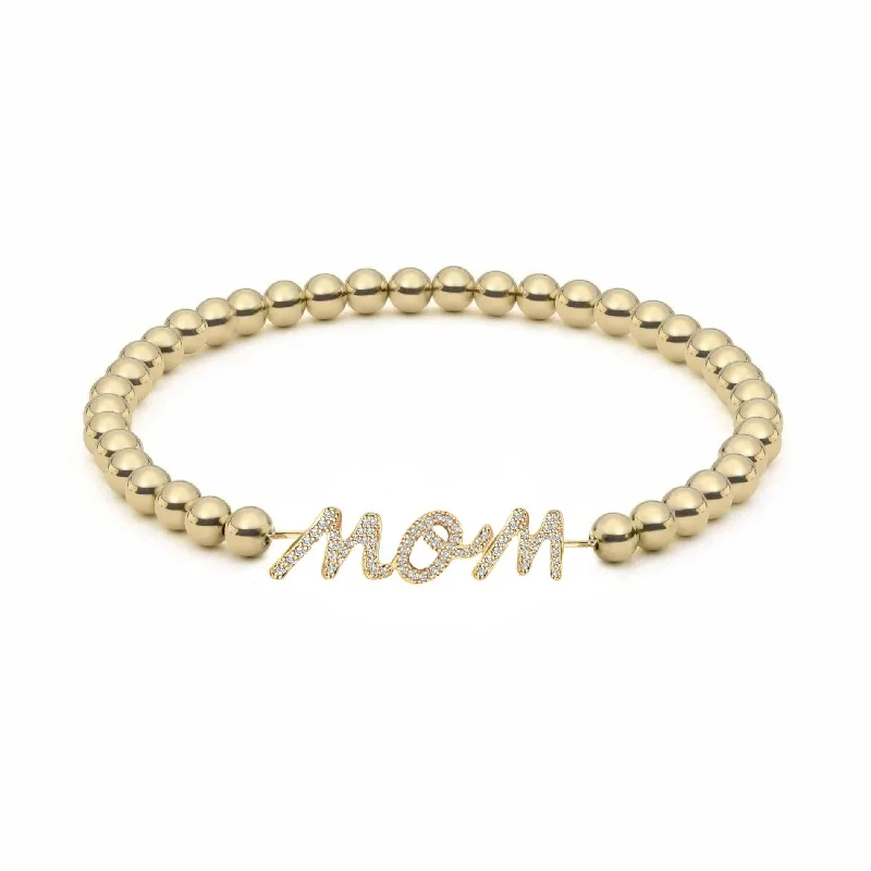 coiled charm bracelet-MOM | Script Charm Bracelet