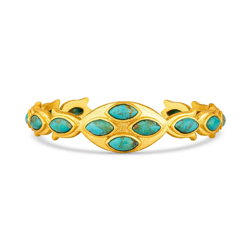 tech night bracelet-Primrose Cuff - Turquoise