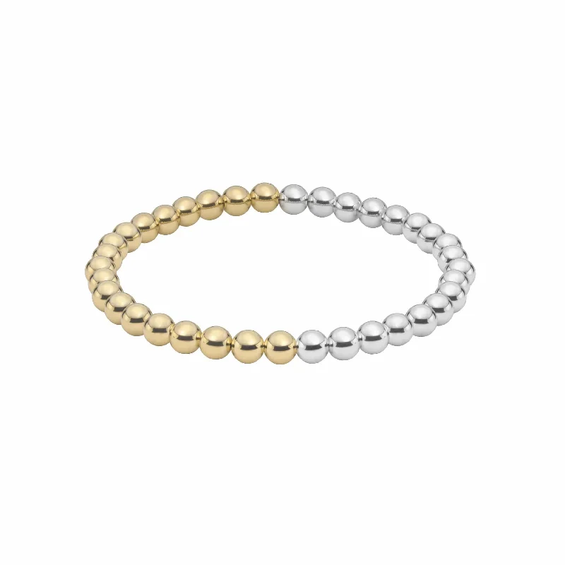 floral-themed bracelet-Baller | Small Gold + Silver Bracelet