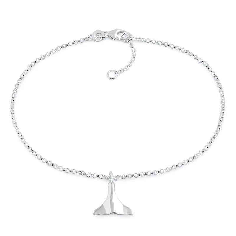 night diamond bracelet-Sterling Silver Dolphin Tale Bracelet