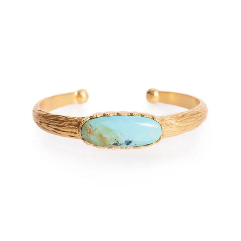 sprig chiseled bracelet-Tracie Bracelet - Turquoise