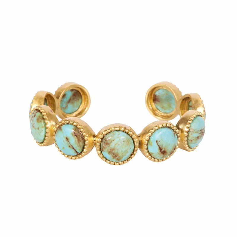 sturdy gemstone bracelet-Western Blues Cuff