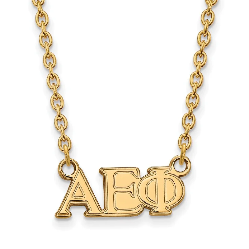 14K Plated Silver Alpha Epsilon Phi Medium Necklace