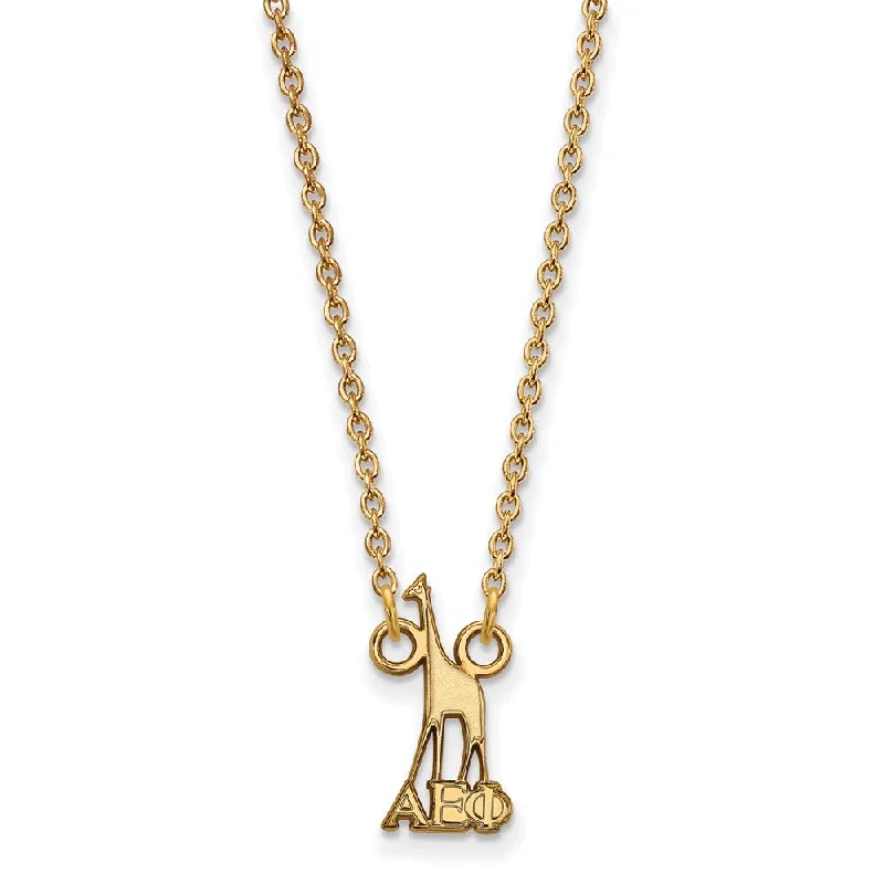 14K Plated Silver Alpha Epsilon Phi XS (Tiny) Necklace