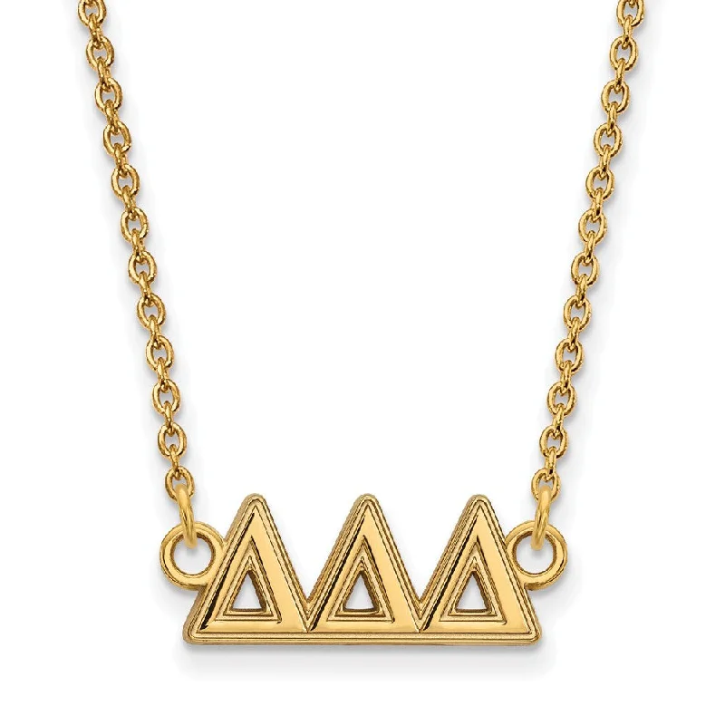 14K Plated Silver Delta Delta Delta Medium Necklace