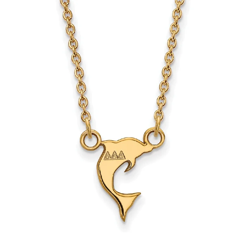 14K Plated Silver Delta Delta Delta XS (Tiny) Necklace