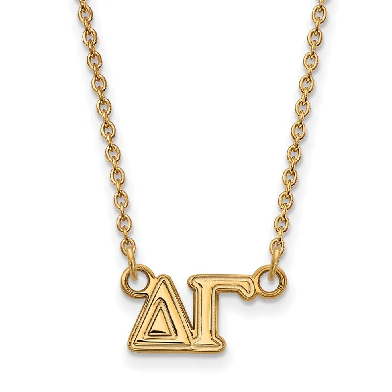 14K Plated Silver Delta Gamma Medium Necklace