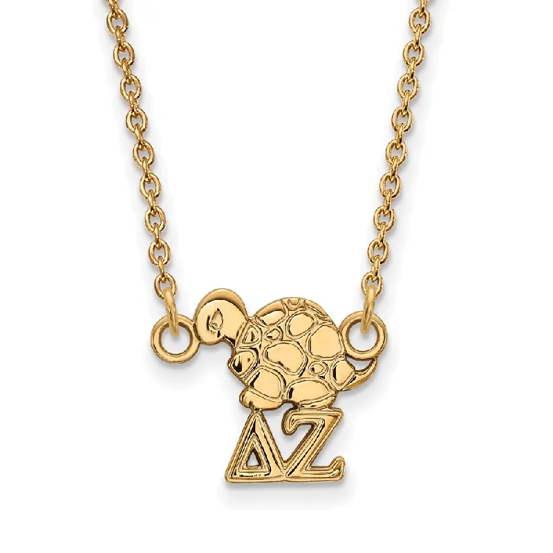 14K Plated Silver Delta Zeta XS (Tiny) Necklace