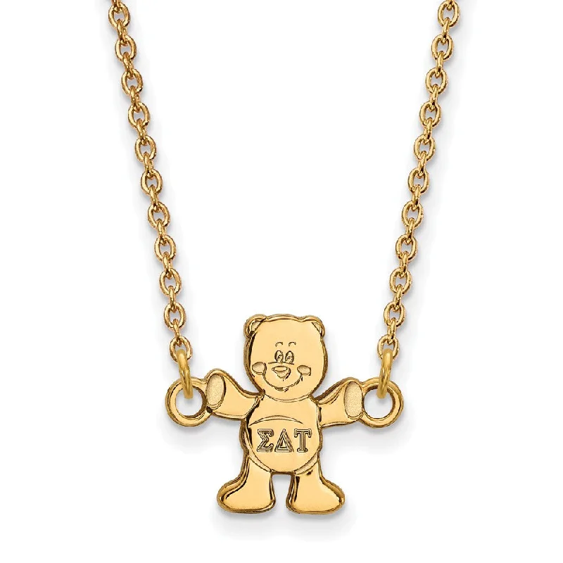 14K Plated Silver Sigma Delta Tau XS (Tiny) Necklace