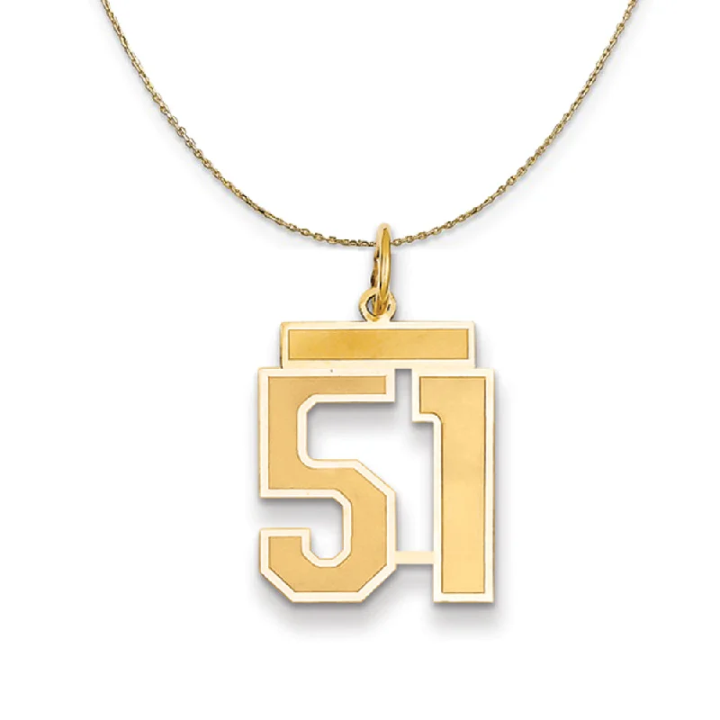 deco morganite necklace-14k Yellow Gold, Jersey, Med Number 51 Necklace