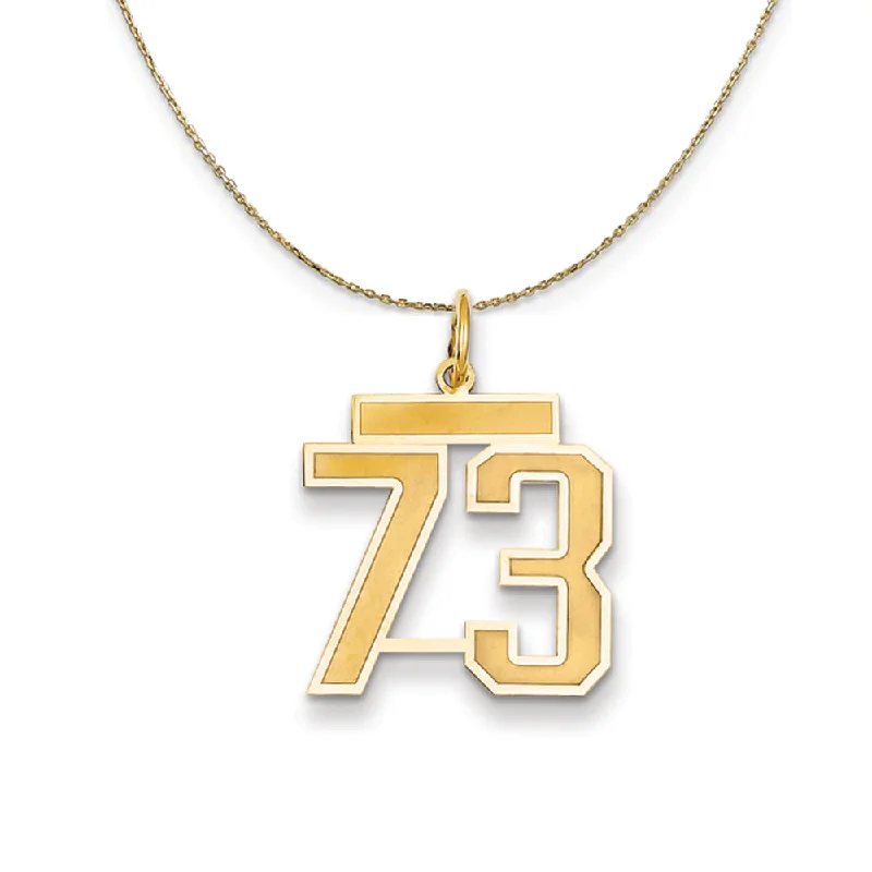 drifter layered necklace-14k Yellow Gold, Jersey, Med Number 73 Necklace