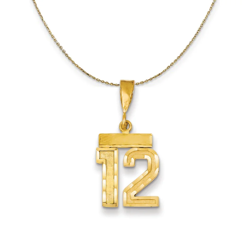 14k Yellow Gold, Varsity, Sm D/C Necklace Number 12