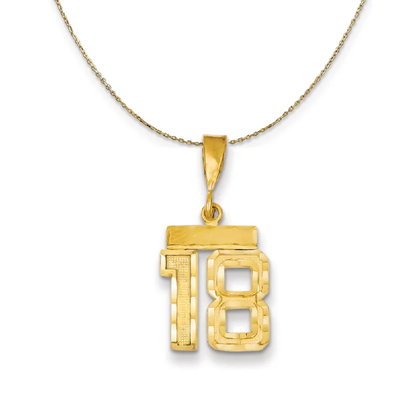 14k Yellow Gold, Varsity, Sm D/C Necklace Number 18