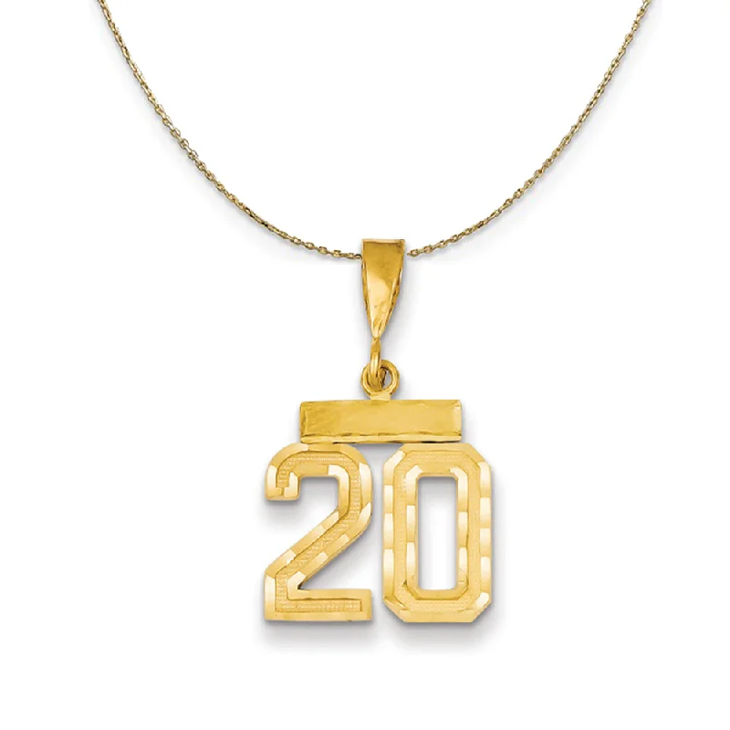 14k Yellow Gold, Varsity, Sm D/C Necklace Number 20