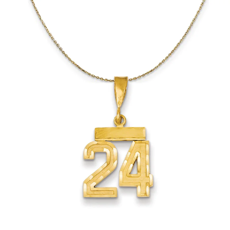 14k Yellow Gold, Varsity, Sm D/C Necklace Number 24