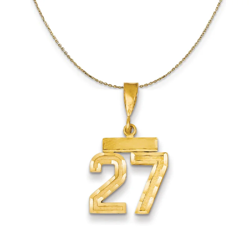 14k Yellow Gold, Varsity, Sm D/C Necklace Number 27