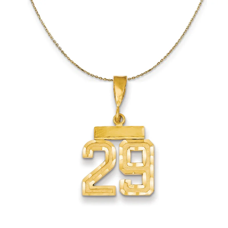 14k Yellow Gold, Varsity, Sm D/C Necklace Number 29