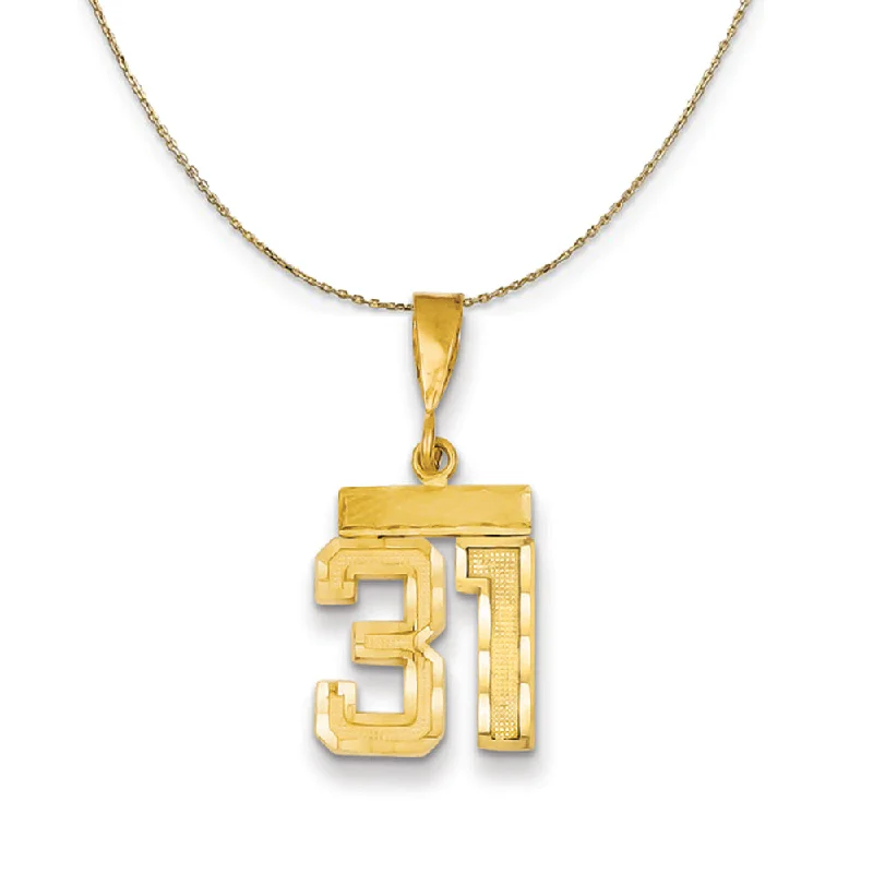 14k Yellow Gold, Varsity, Sm D/C Necklace Number 31