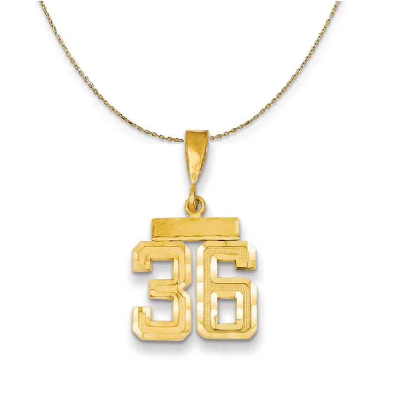 14k Yellow Gold, Varsity, Sm D/C Necklace Number 36