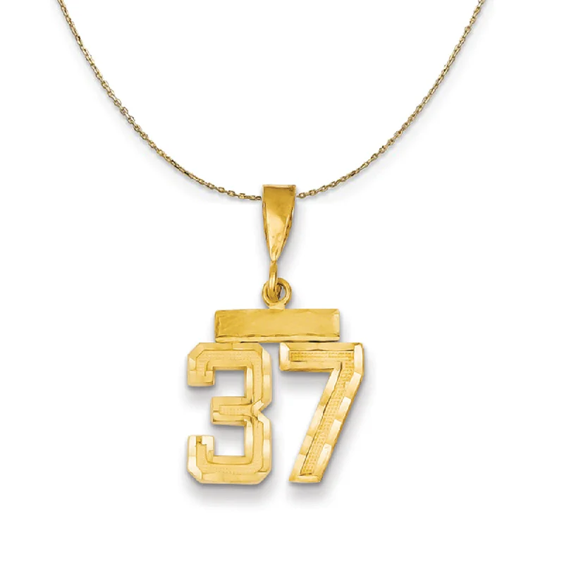 14k Yellow Gold, Varsity, Sm D/C Necklace Number 37