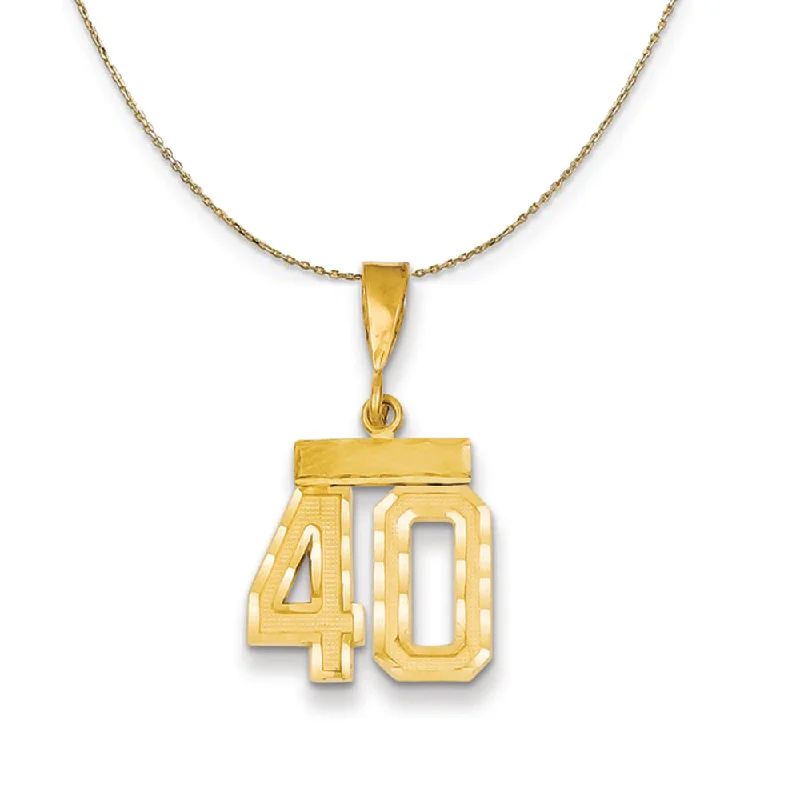 14k Yellow Gold, Varsity, Sm D/C Necklace Number 40