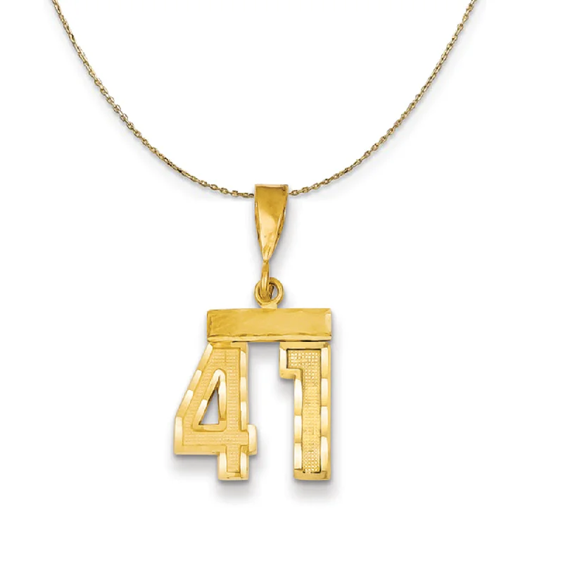 14k Yellow Gold, Varsity, Sm D/C Necklace Number 41