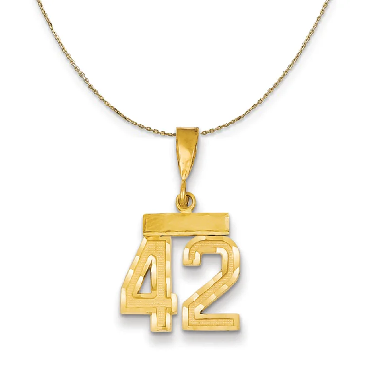 14k Yellow Gold, Varsity, Sm D/C Necklace Number 42