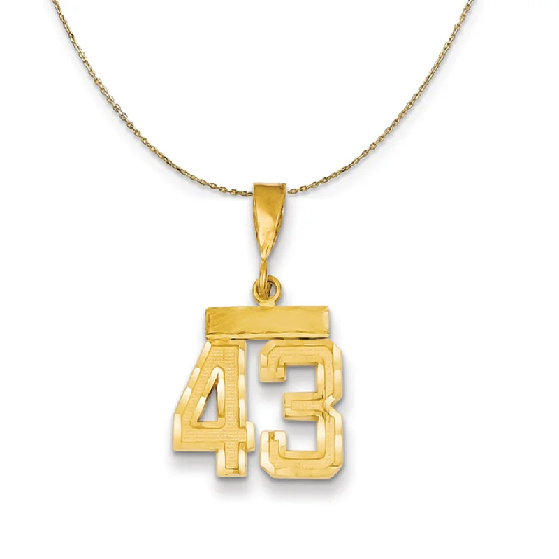 14k Yellow Gold, Varsity, Sm D/C Necklace Number 43