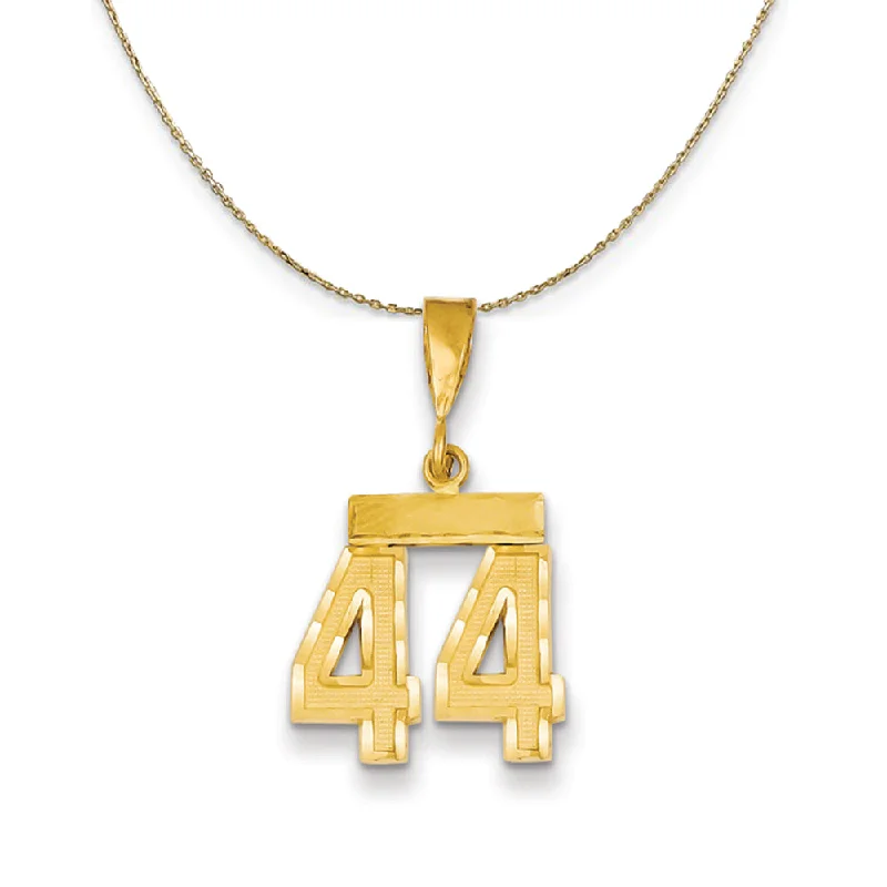 14k Yellow Gold, Varsity, Sm D/C Necklace Number 44