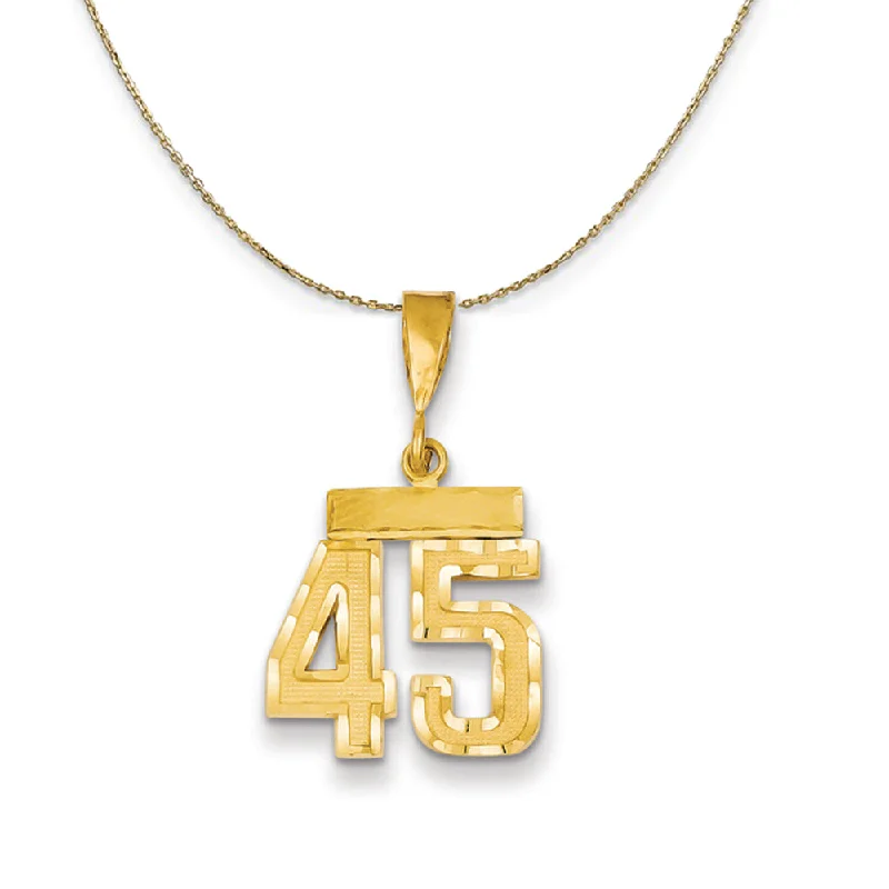 14k Yellow Gold, Varsity, Sm D/C Necklace Number 45