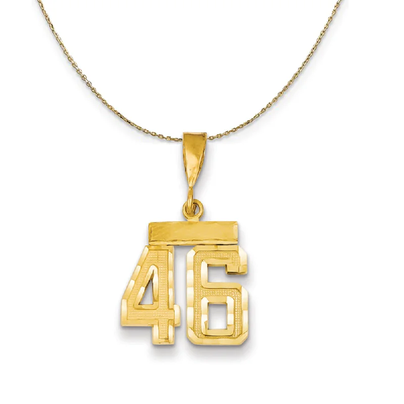 14k Yellow Gold, Varsity, Sm D/C Necklace Number 46