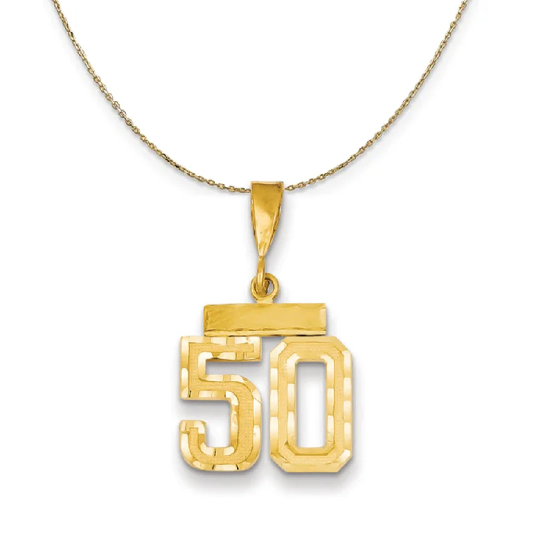 14k Yellow Gold, Varsity, Sm D/C Necklace Number 50