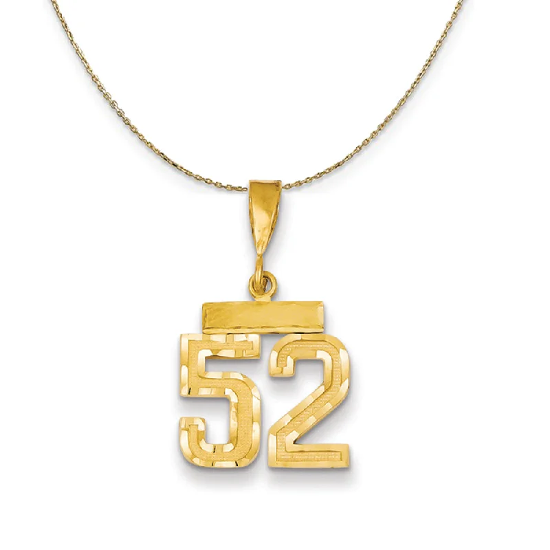 14k Yellow Gold, Varsity, Sm D/C Necklace Number 52