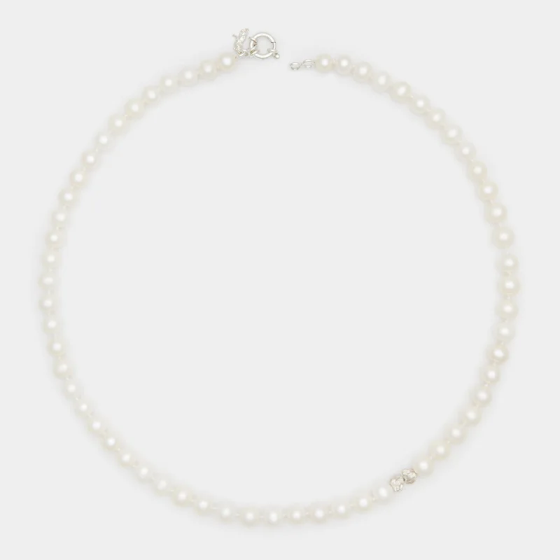 Louis II Pearl Necklace in Silver