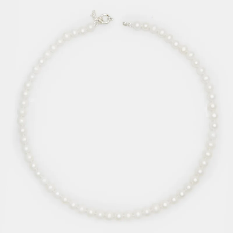 Louis Pearl Necklace in Silver