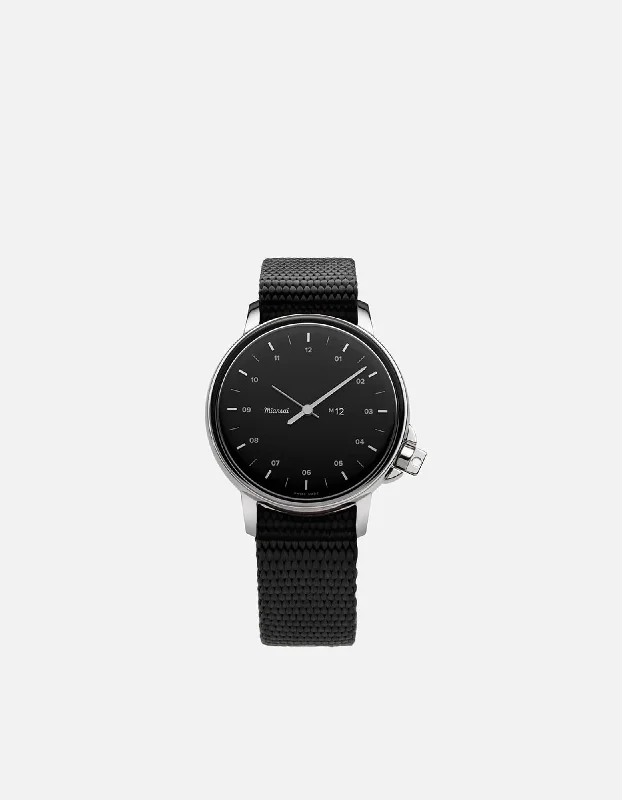 M12 Stainless Steel|Black on Black Nylon