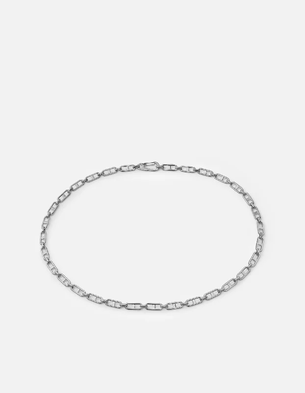 night diamond necklace-Marinero Chain Link Choker, Sterling Silver