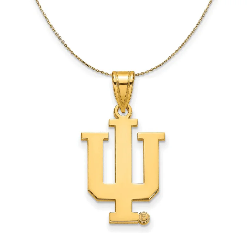 14k Yellow Gold Indiana U Medium Necklace