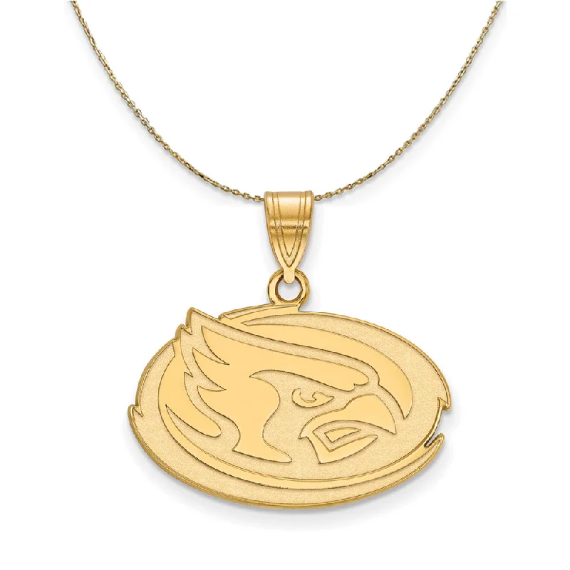 rose gold coiled necklace-14k Yellow Gold Iowa State Medium Necklace