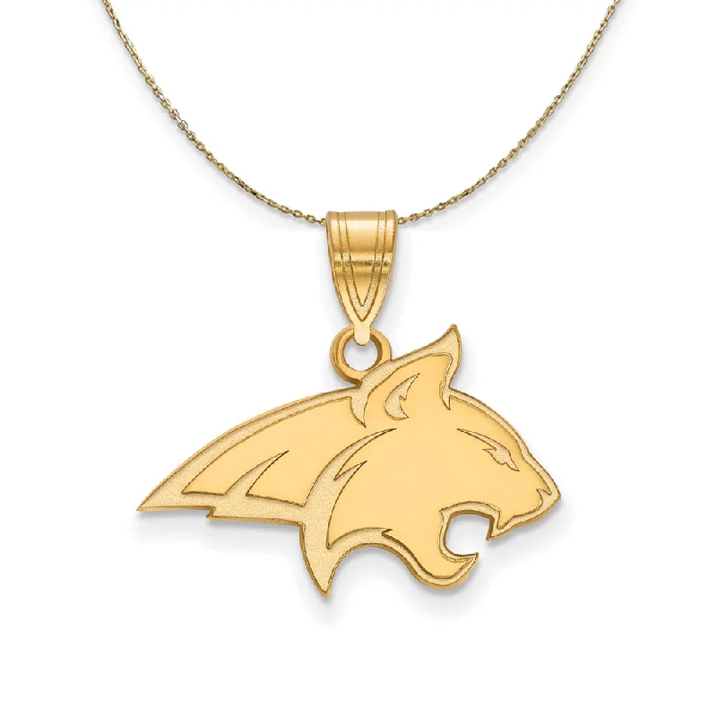 14k Yellow Gold Montana State Medium Mascot Necklace