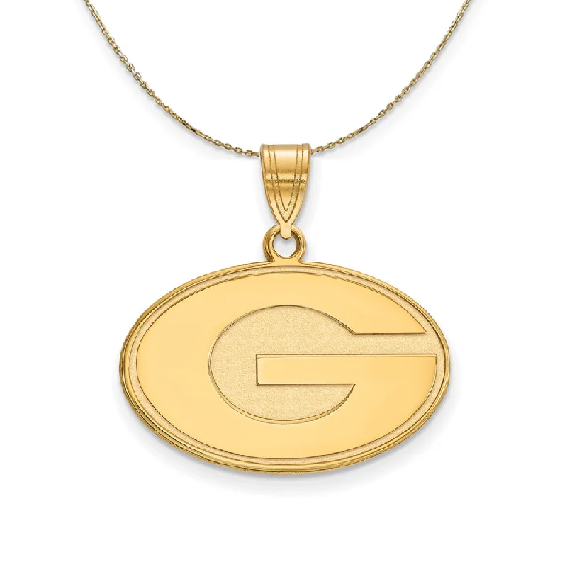 14k Yellow Gold U. of Georgia Medium 'G' Necklace