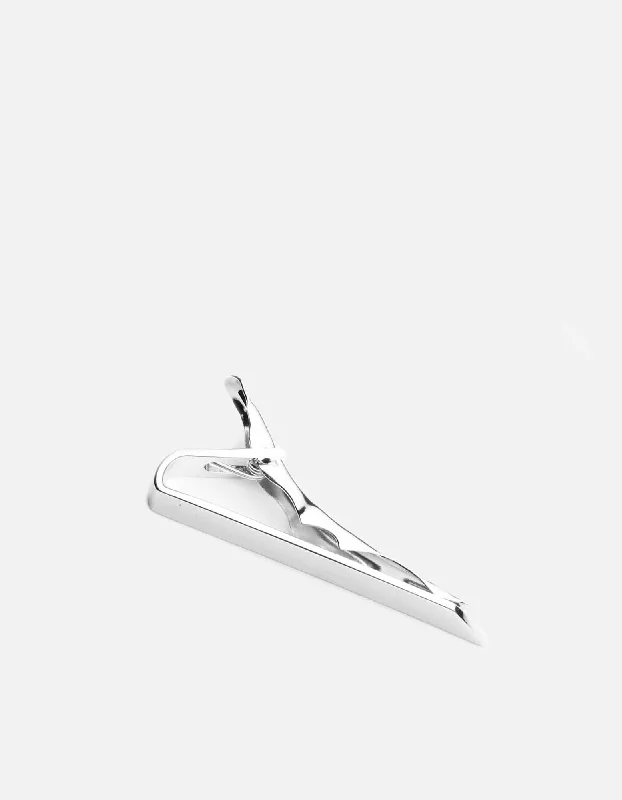 slender bar necklace-Wing Tie Bar, Sterling Silver