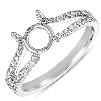 extravagant cocktail ring-S. Kashi 14K White Gold .31ctw Diamond Engagement Ring Semi-Mount (80242)